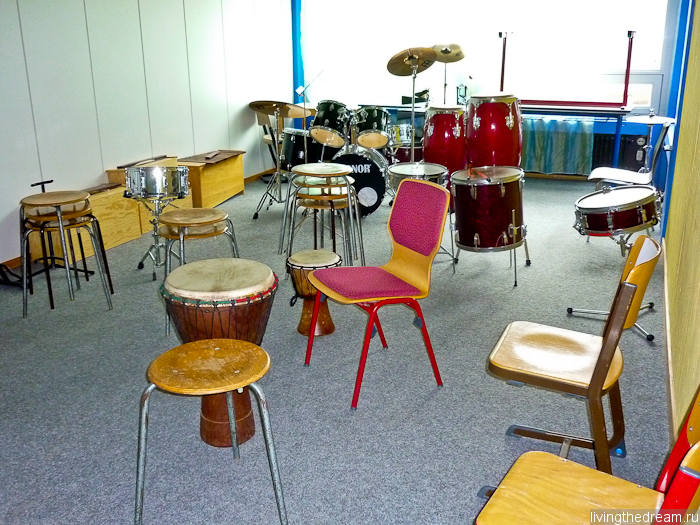 Кабинет музыки в немецкой школе Кабинет музыки в немецкой школе